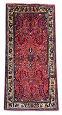 Teppich Sarough Handgeknüpft Perserteppich Orientteppich Tappeto Carpet 135x67cm