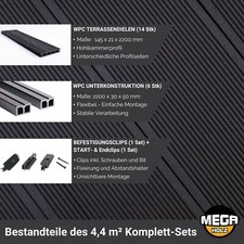 WPC Terrassendielen Hohlkammer