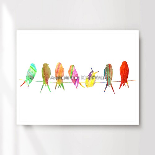 Bunte vögel silhouette - vögel,