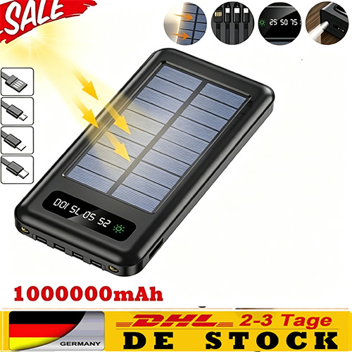 100000mah solar powerbank - 100000mah,