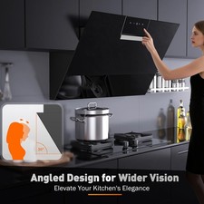 90 cm Wandmontage Dunstabzugshaube Umluft Abluft Haube Glas A+++ LED Schwarz