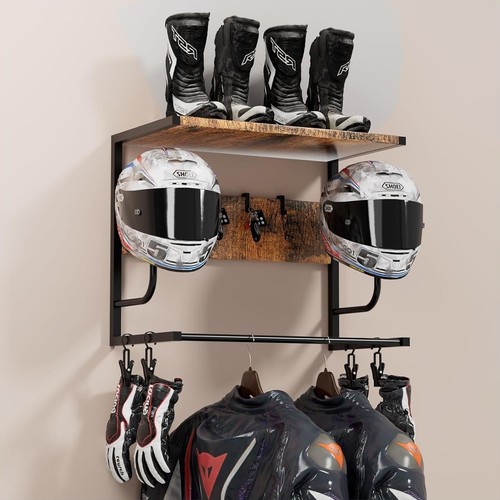 Motorrad helm wandregal holz - motorrad,