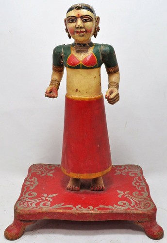 Antik holz göttin gangaur - holz,