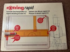 ZEICHENPLATTE A3 ROTRING RAPID A 3 ZEICHENBRETT A3 + SCHNELL-MASSSTAB !!