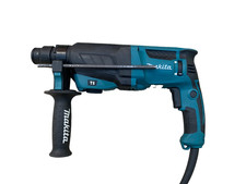 Makita HR 2630 SDS-Bohrhammer mit Stemmfunktion Zweithandgriff, 3 Bohrer