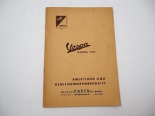 Vespa 125 Modell 1954 Hoffmann Werke Betriebsanleitung Bedienungsanleitung