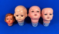 4x Puppenkopf alt antik K&W