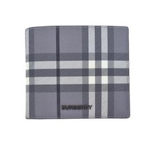 Burberry Herren Geldbörse Bi-Fold Leder ohne Portemonnaie 80785231 Grau