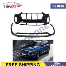 2PC Front Lower Upper Bumper
