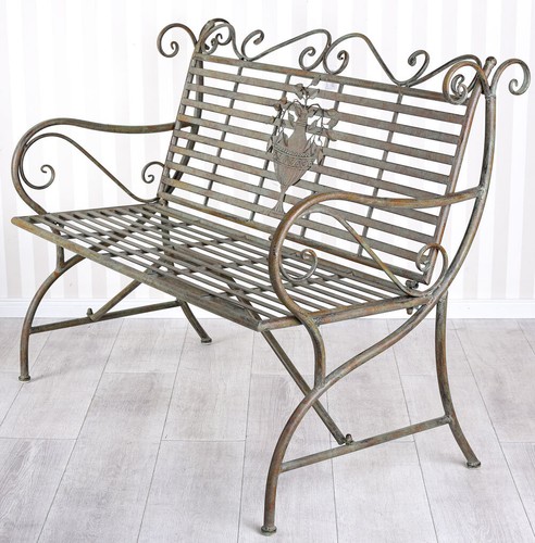 Metall sitzbank gartenbank - sitzbank,