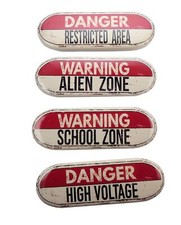 OOTB® Metall - Stiftebox Stiftetui Schlamper Vintage Style ca. 18 cm 4 Motive