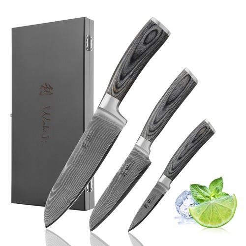 3er damastmesser set - 3er,