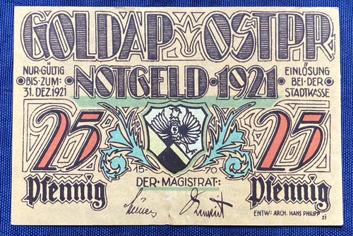 Pfennig 1921 goldap - 25,