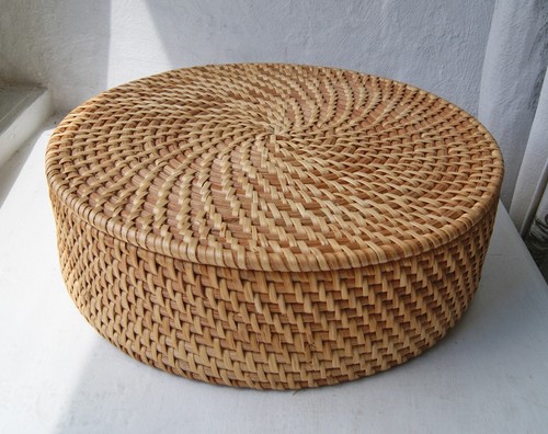 Rattan dose aufbewarungs - dose,,