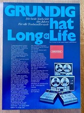 Grundig Tonband Cassette Tape HiFi Original 1973 Vintage Watch Advert Werbung
