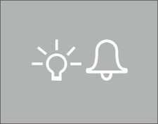 KLINGEL & LICHT - Schalter - Taster - Symbole - Aufkleber 2cm Höhe Weiß 2111