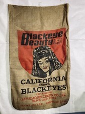 Vintage Blackeye Beauty Burlap