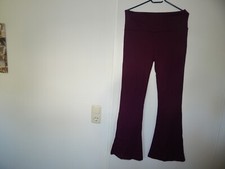 Hose Leggings XXL mit Schlag tolle Paßform stretchig Schlankmacher Yoga bordeaux