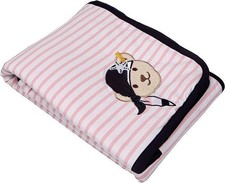 Steiff Babydecke Decke Kinderwagendecke Pirat Bär rosa 60 x 90 cm