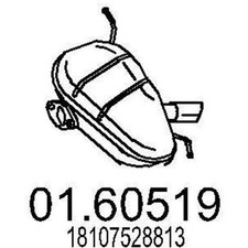 MTS 01.60519 Endschalldämpfer für BMW 1 Schrägheck (E87) Auspuff