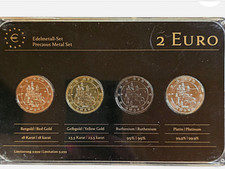 4 x 2 Euro Edelmetall-Set BRD