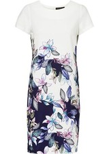 Kleid Gr. 40 Weiss Floral