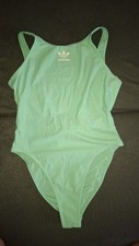 Adidas Badeanzug Gr. 40 Mint Grün Hoher Beinausschnitt