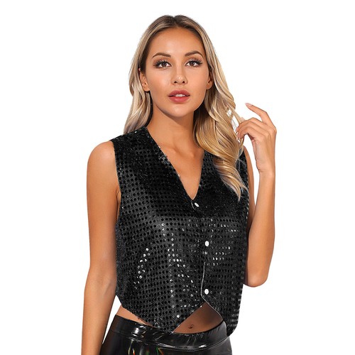 Damen glitzer weste - damen,