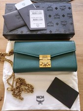 MCM Wallet Geldbörse, CLUTCH, ECHT  Leder,  grün