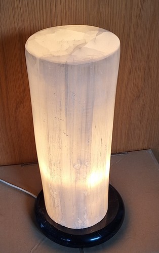 Selenit lampe auf onyx - auf, onyx-sockel