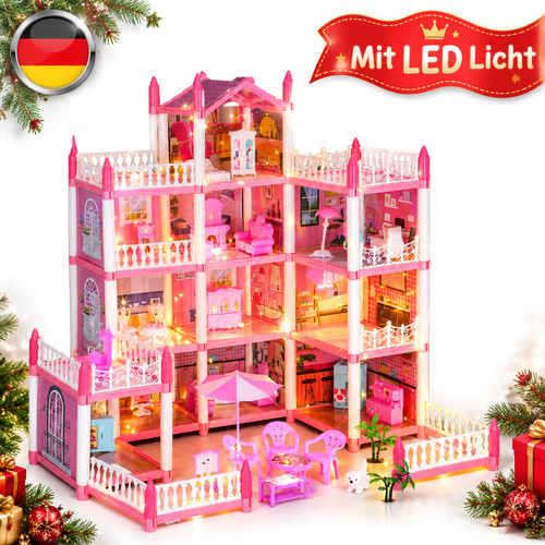 Puppenhaus mit möbeln - mit,