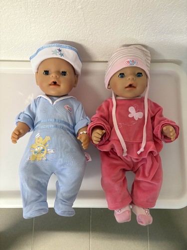Baby born puppe mädchen - 2x, (mädchen