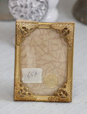 10 x 7,3 Prächtiger Bilderrahmen Rahmen Vintage Jugendstil Gewölbtes Glas 459