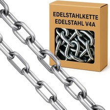 Edelstahlkette VA4 2 -8 mm Rundstahlkette Ankerkette Edelstahl Kette Stahlkette