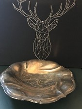 Große Art Deco Schale Quist versilbert Kugelfüsse ST2