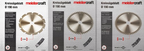 Meistercraft sägeblatt 190 - meistercraft,