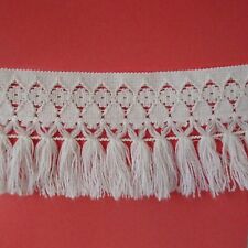 6 Meter 10 cm BREITE alte Fransenborte Schlingenborte Polster Borte Webborte DDR