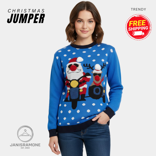 Pompom weihnachtspullover - weihnachtspullover, 3d