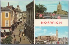 Vintage Postkarte Norwich