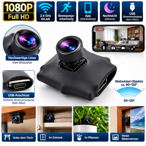Mini kamera 1080p full - 1080p,