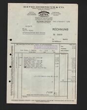 REMSCHEID, Rechnung 1939, David Dominicus & Co. GmbH Werkzeug-Fabrik