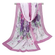 Damen Blumenmuster Chiffon