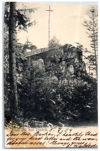 1904 schollenstein greetings - schollenstein,