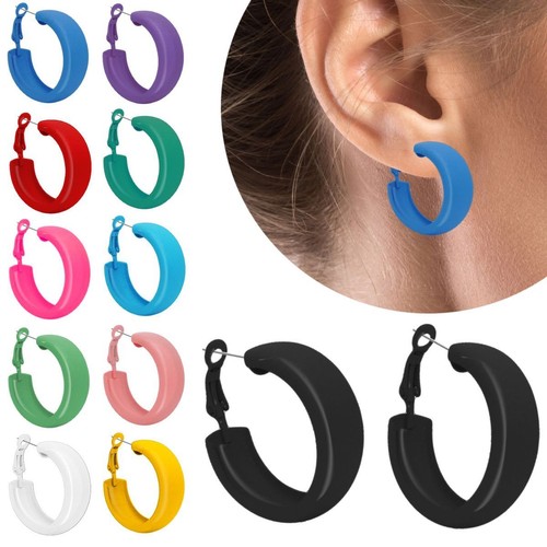 Bunte creolen metall hoops - metall,