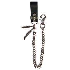 Skull iron cros - on, leder