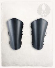 Mytholon Octavius Armschienen Leder Schwarz Larp Mittelalter Reenactment #11233