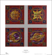 Himmelsreihe Stephen Graff Sonne Mond Sterne Kunstdruck Poster Plakat Rar 061