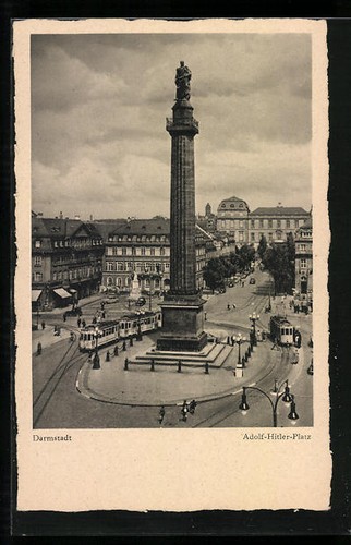 Ansichtskarte darmstadt platz - darmstadt,,