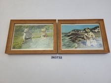 2x Wandbilder in Rahmen Holz