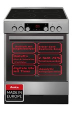 Amica Standherd Backofen Heißluft Glaskeramik-Kochfeld Teleskopauszug 50cm